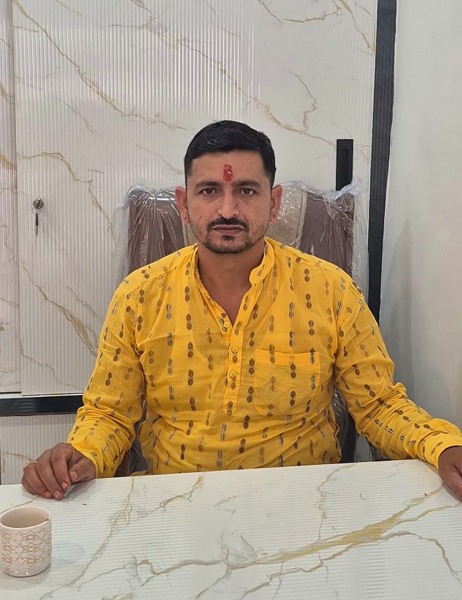 The owner at the Shree Karni Kripa Properties office